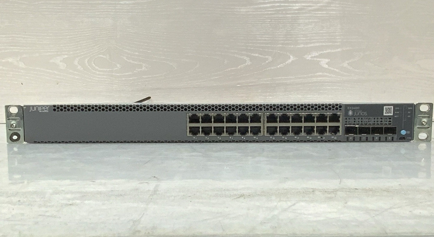 Juniper 24-Port RJ45 SFP+ Gigabit Ethernet Switch | EX3400-24T