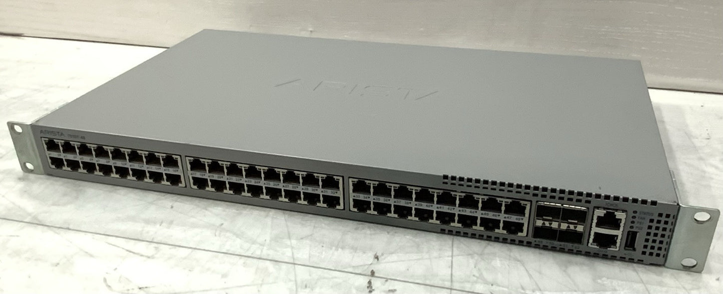 Arista 48-Port RJ45 SFP+ Rear to Front Airflow Network Switch | DCS-7010T-48