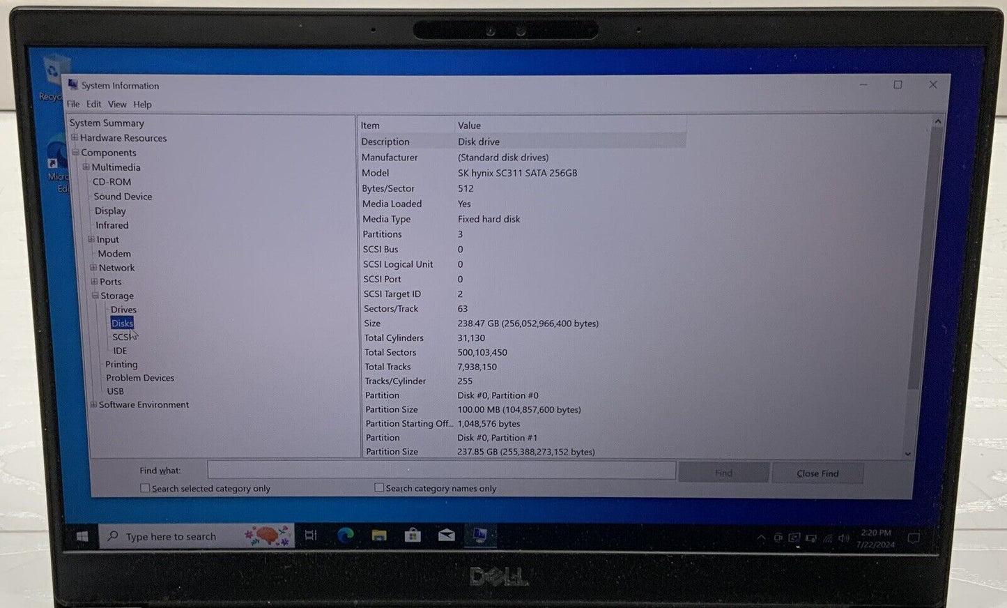 Dell Latitude 7390 13.3" Intel Core i7-8650U 1.90GHz 8GB RAM 256GB SSD Win10Pro