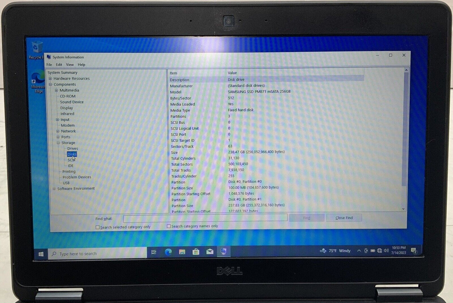 Dell Latitude E7250 Core i7-5600U 2.6GHz 8GB Ram 256GB SSD