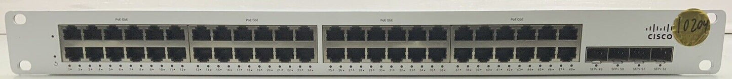 Cisco MS250-48LP  52 Ports Fully Managed Ethernet Switch UNCLAIMED