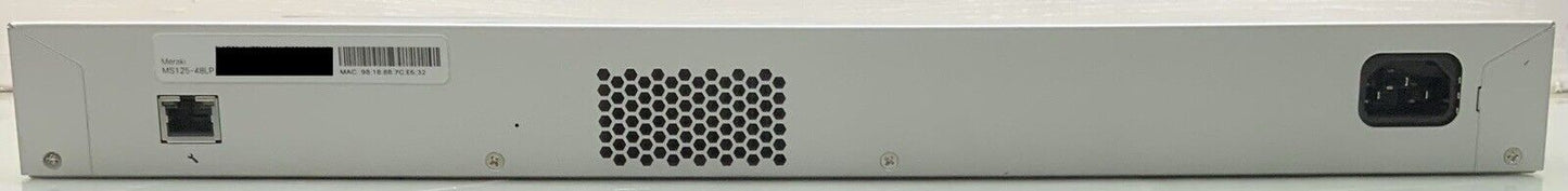 Cisco Meraki MS125-48LP-HW Cloud Managed Access Switch | UNCLAIMED | TESTED