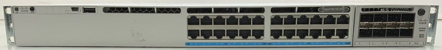 Cisco C9300-24UX - 24 Ports Fully Managed PoE Switch network module c9300 NM-8X