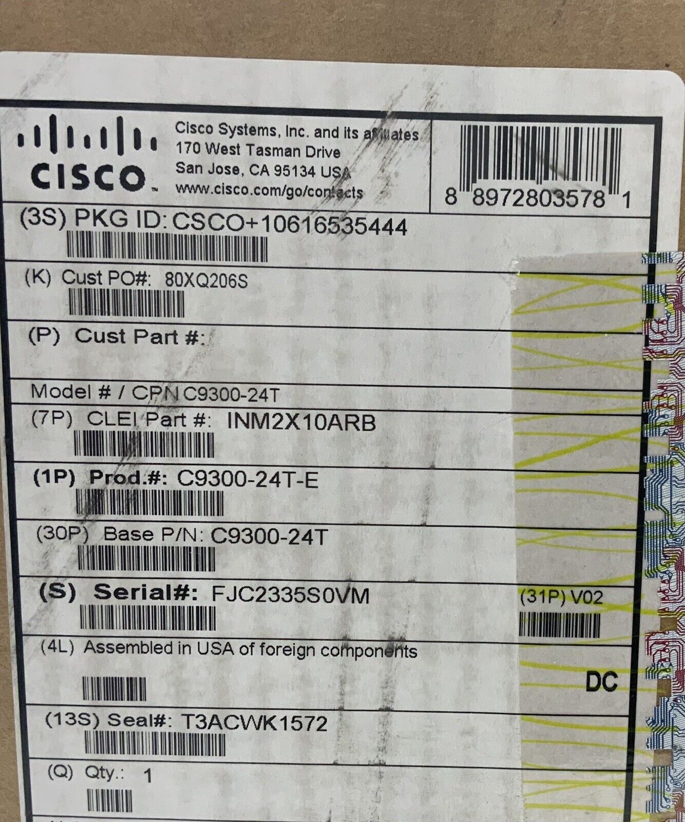 Cisco C9300 24-Port Switch Network Essentials C9300-24T-E