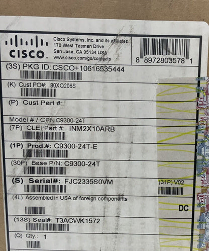 Cisco C9300 24-Port Switch Network Essentials C9300-24T-E