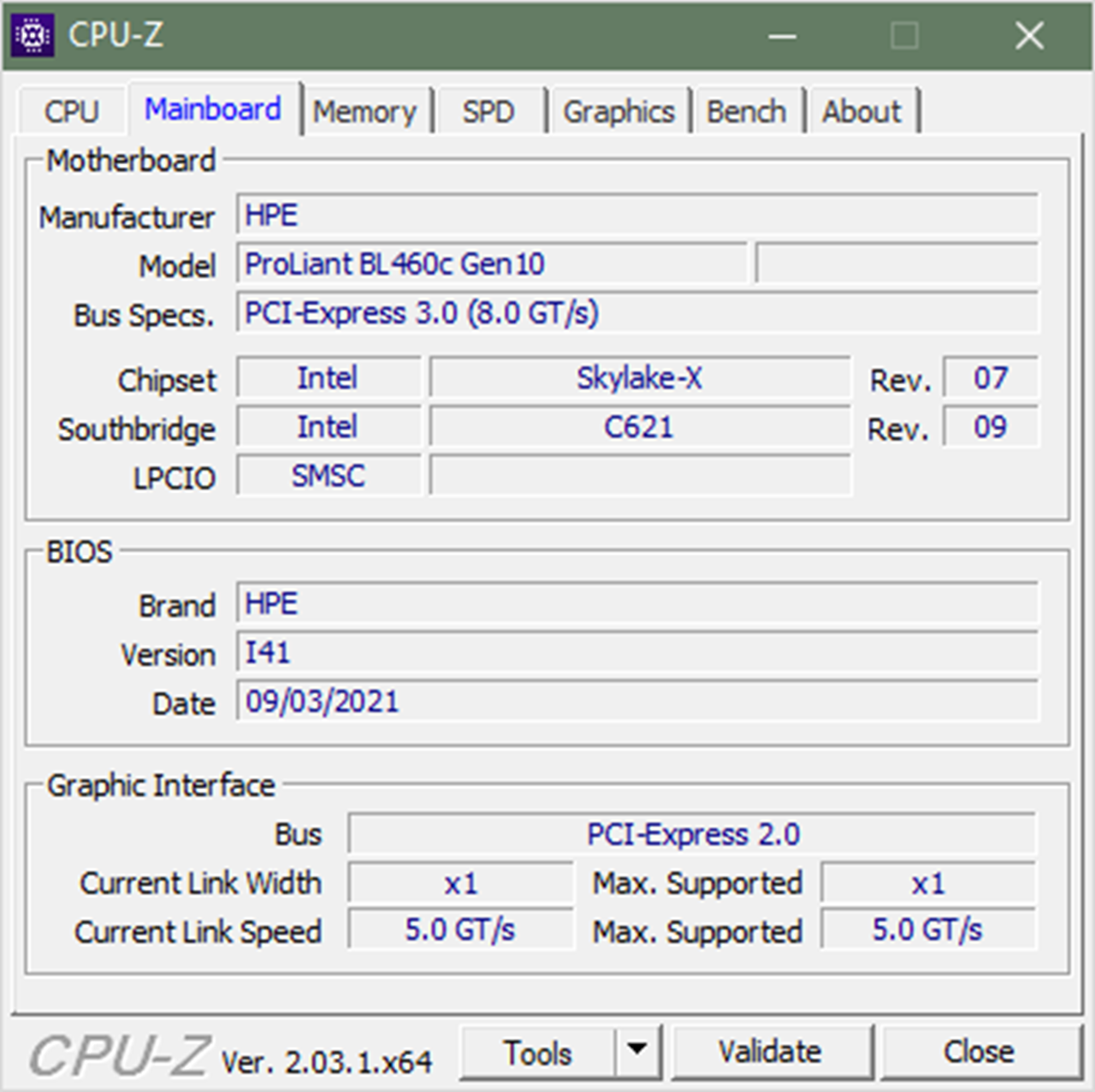 HPE ProLiant BL460c Gen10 G10 BLADE 2x GOLD 6230 2.1GHz 256GB RAM 2x 900GB HDD