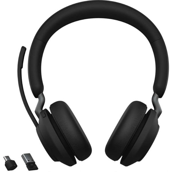 Jabra Evolve2 65 Headset - Stereo - Wireless - Bluetooth - 98. 4 ft - 20 Hz - 20 kHz - Over-the-head - Binaural - Circumaural - Noise Cancelling MEMS Technology Microphone - PC Accessories 26599-989-999 product image