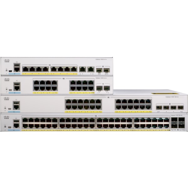 Cisco Ethernet Switch - 8 Ports - Manageable - 2 Layer Supported - Modular Networking C1000-8P-2G-L product image