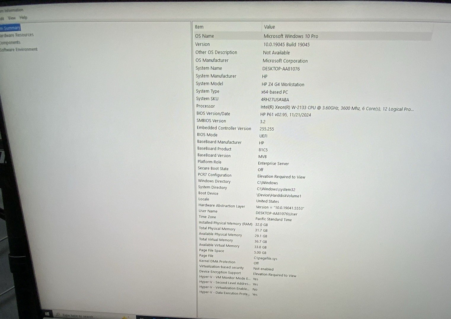 HP Z4 G4 Workstation Intel Xeon W-2133 3.6GHz 500GB/256GB 32GB | Windows 10 Pro9