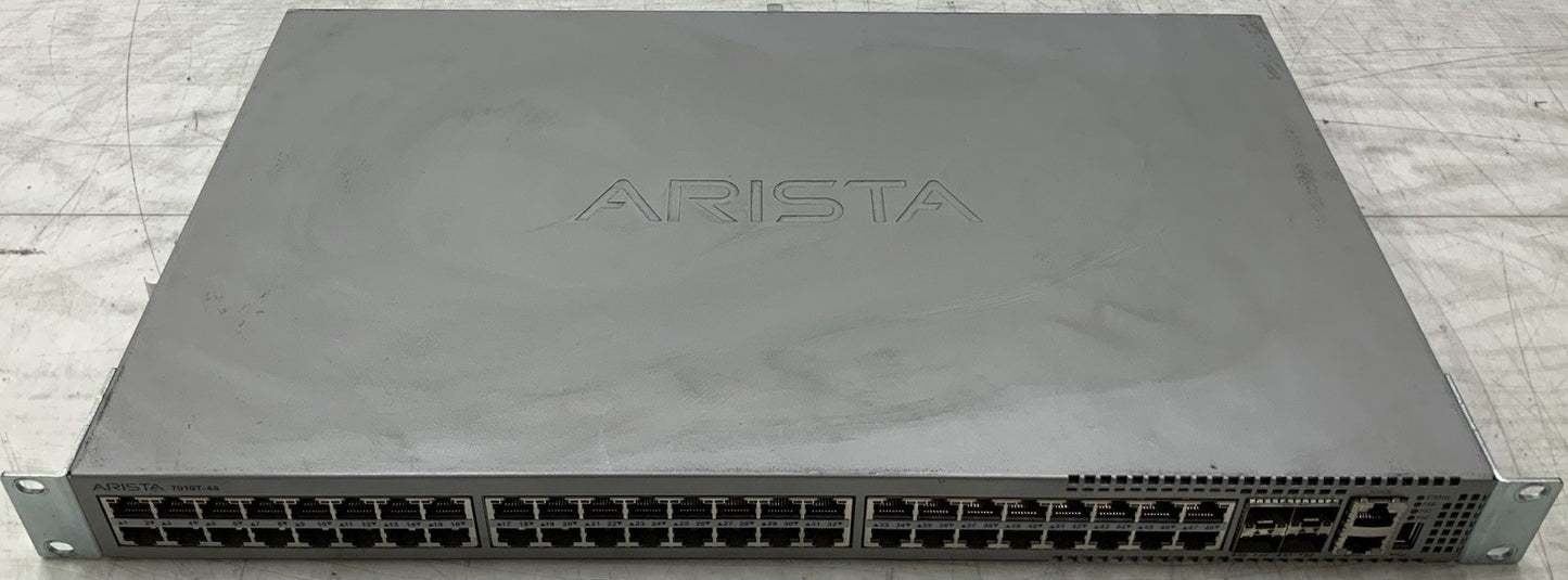 Arista 7010T-48 | DCS-7010T-48 | 4-SFP Slots | Dual PSU | | 48-Port Ethernet