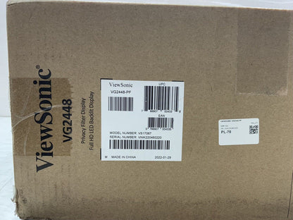 Viewsonic VG2448-PF 23.8" 1920x1080 Full HD WLED LCD 5ms 75Hz Monitor