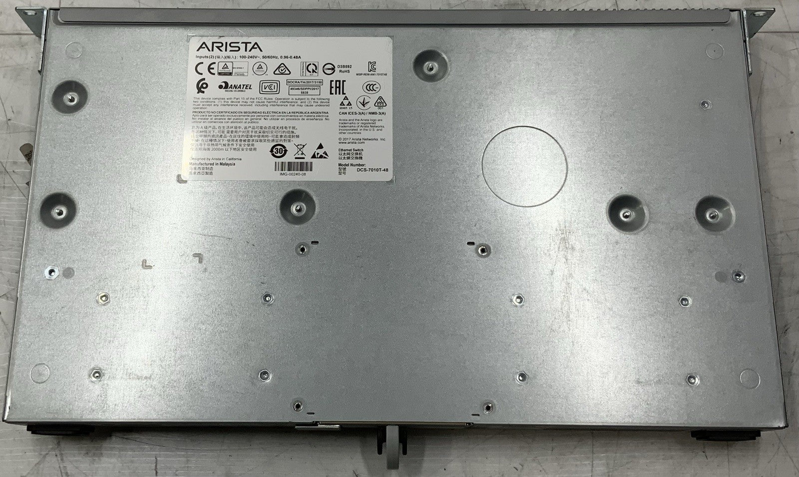 Arista 7010T-48 | DCS-7010T-48 | 4-SFP Slots | Dual PSU | | 48-Port Ethernet5