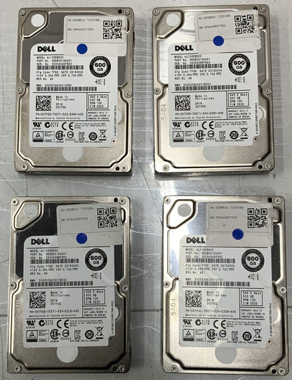 LOT OF 10 Dell Toshiba Enterprise 2.5" SAS HDD 600GB 6Gbps HDEBC01DAA51