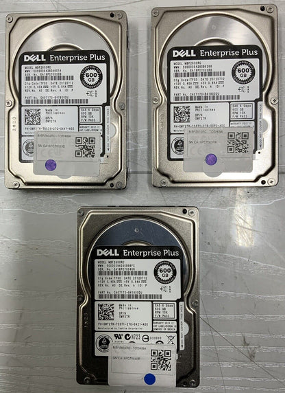 LOT of 7 Dell Enterprise Plus Toshiba 2.5" HDD CA07173-B41800DU 600GB SAS 6Gbps