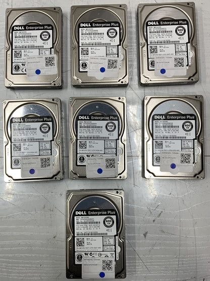 LOT of 7 Dell Enterprise Plus Toshiba 2.5" HDD CA07173-B41800DU 600GB SAS 6Gbps