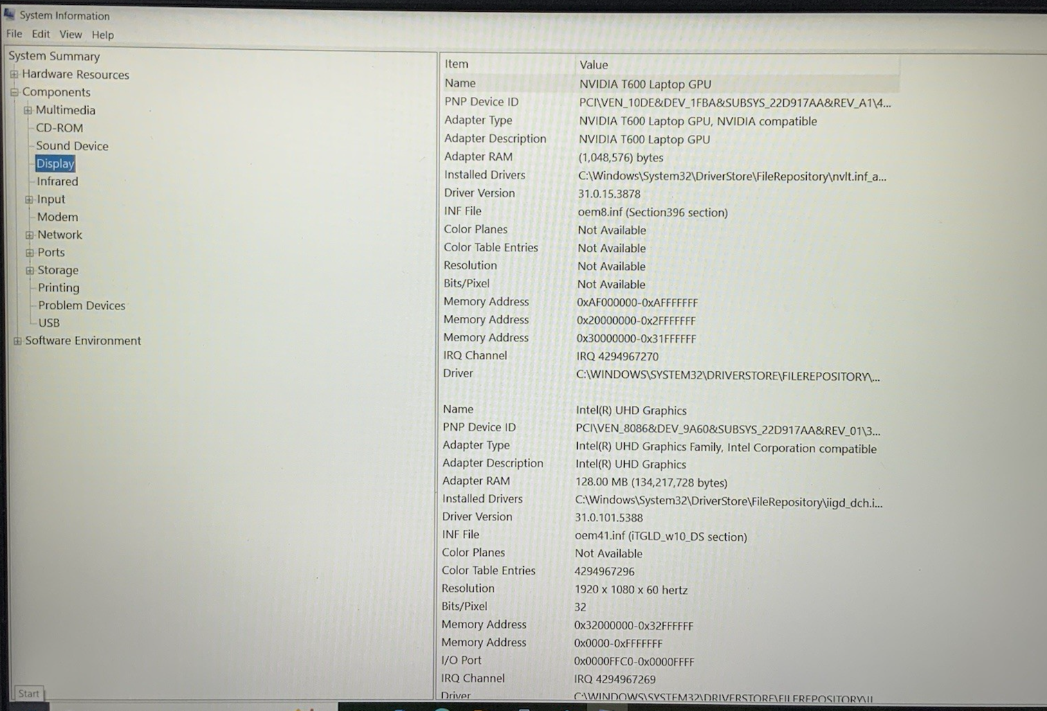 Lenovo ThinkPad P15v Gen 2 15" Intel i7-11800H 2.3Ghz 32GB RAM 1TB NVMe Win 10P13