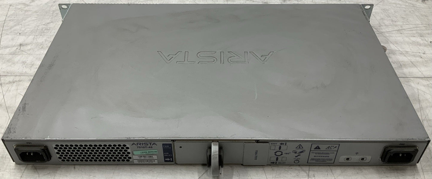 Arista 7010T-48 | DCS-7010T-48 | 4-SFP Slots | Dual PSU | | 48-Port Ethernet