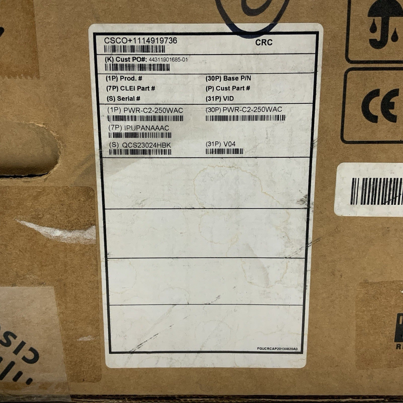 Cisco 2960-XR Switch 24-Port 1GbE RJ-45 2x 10G SFP+ PoE 2x PSU WS-C2960XR-24TD-I4