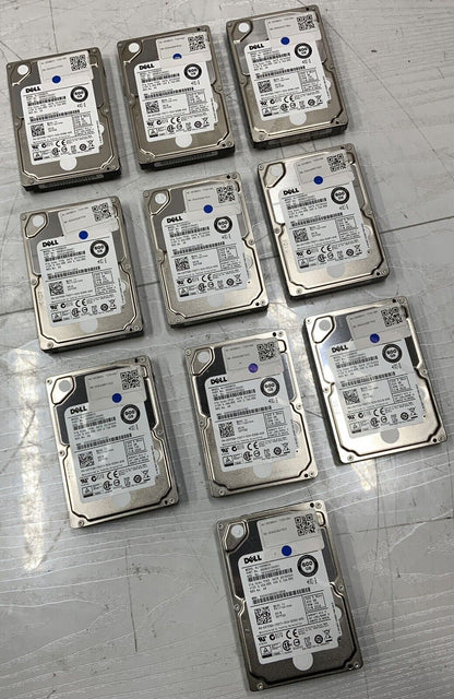 LOT OF 10 Dell Toshiba Enterprise 2.5" SAS HDD 600GB 6Gbps HDEBC01DAA51