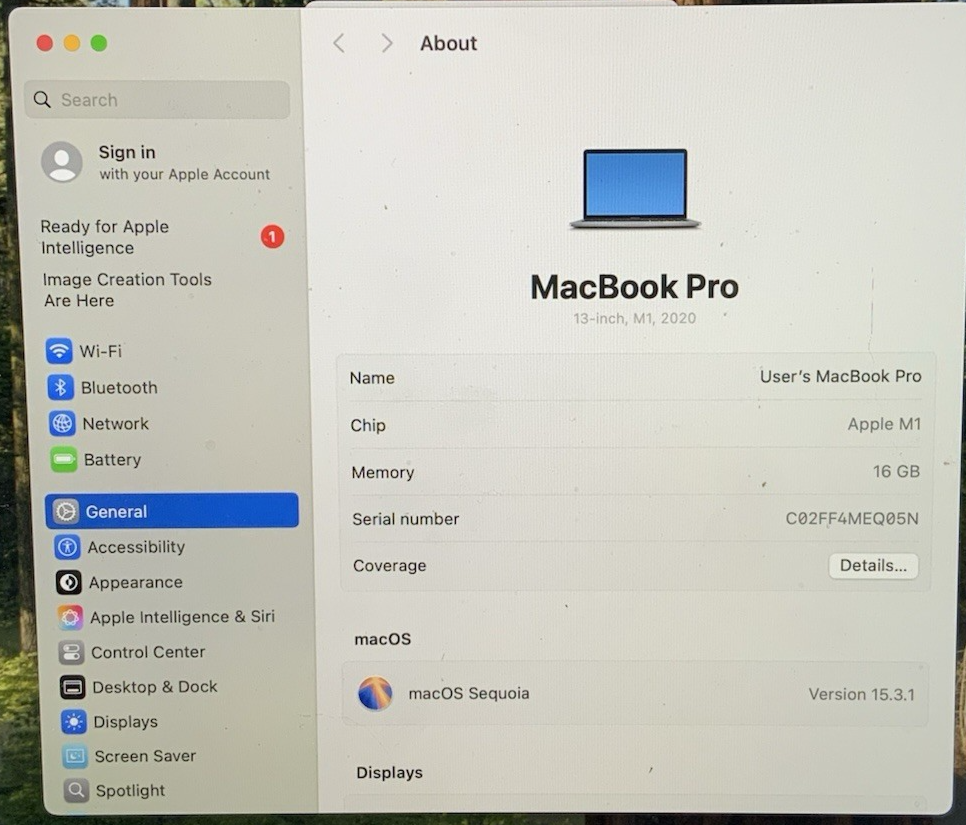 Apple MacBook Pro 13.3" M1 CPU 512GB SSD 16GB RAM Space Gray | MYDA2LL/A, A2338