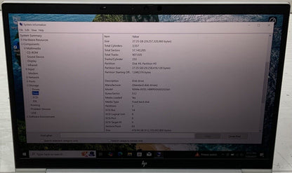 HP EliteBook 840 G7 14" Intel i7-10610U 1.8GHz 16GB Ram 512GB SSD+30GB SSD W10P