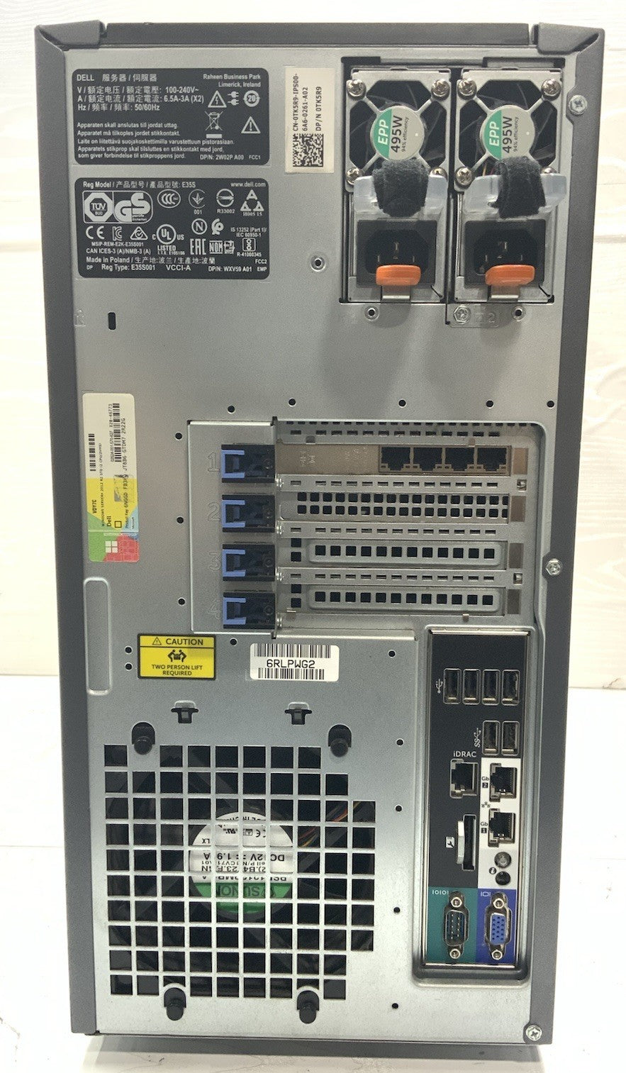 Dell PowerEdge T330 Tower Server Xeon E3-1240 v5 H730P 16GB RAM NO HDD 2x PSU