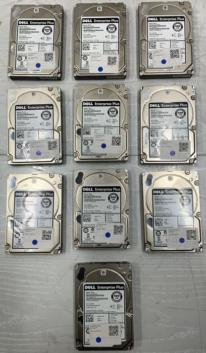 LOT OF 10 Dell Enterprise Plus Seagate 600GB SAS 600GB 6Gbps 2.5" HDD 9WG066-157