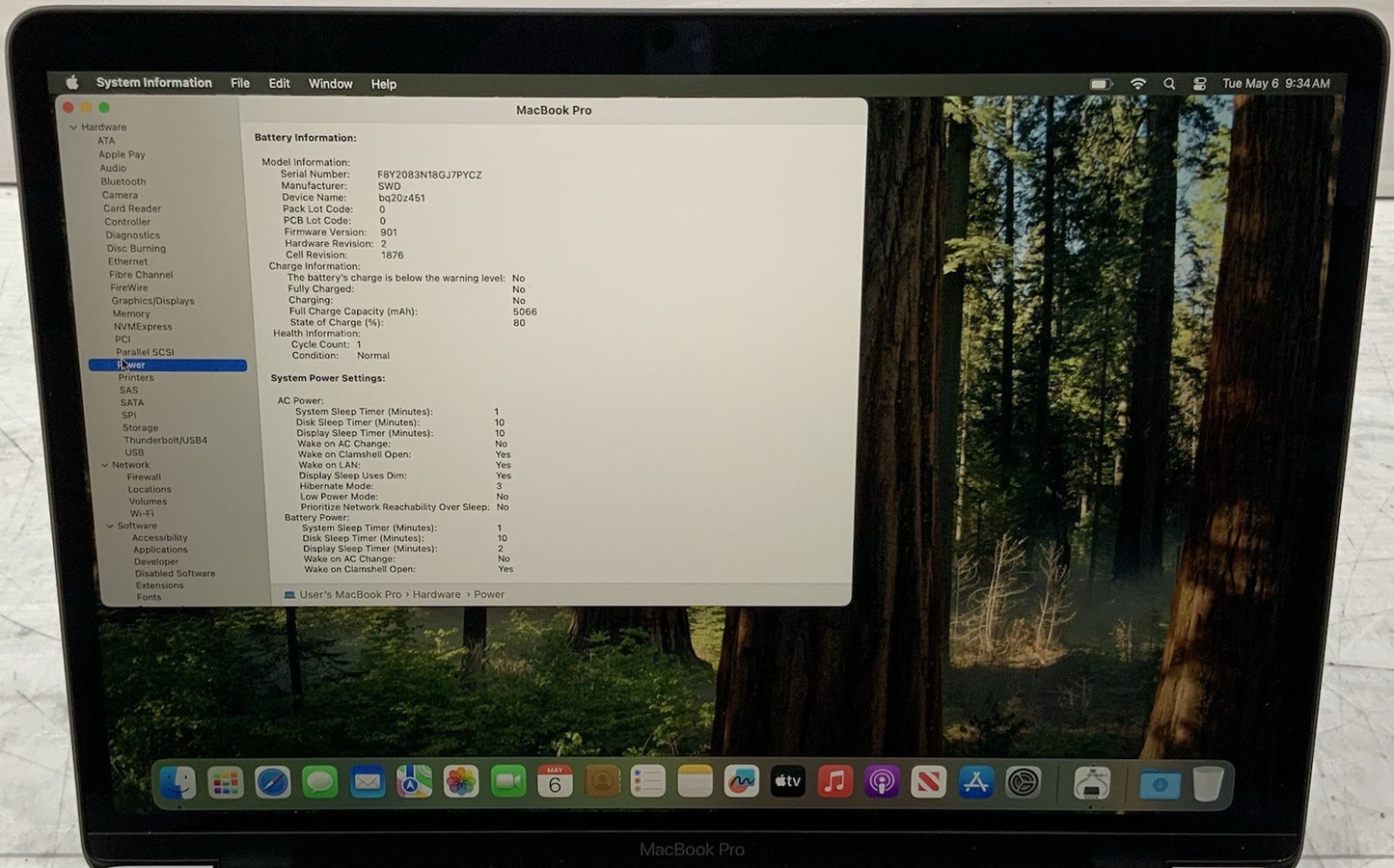 Apple MacBook Pro A2251, 2020, i5-1038NG, 16GB RAM, 500GB SSD Seqouia