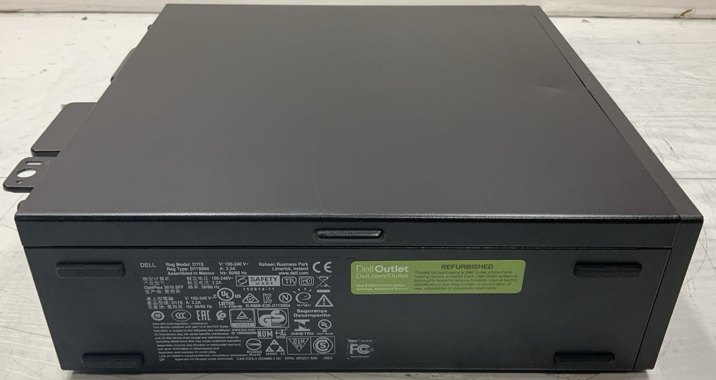 Dell Optiplex 3070 SFF Intel Celeron-G4930, 3.20GHz 16GB RAM 256GB SSD Win10 Pro