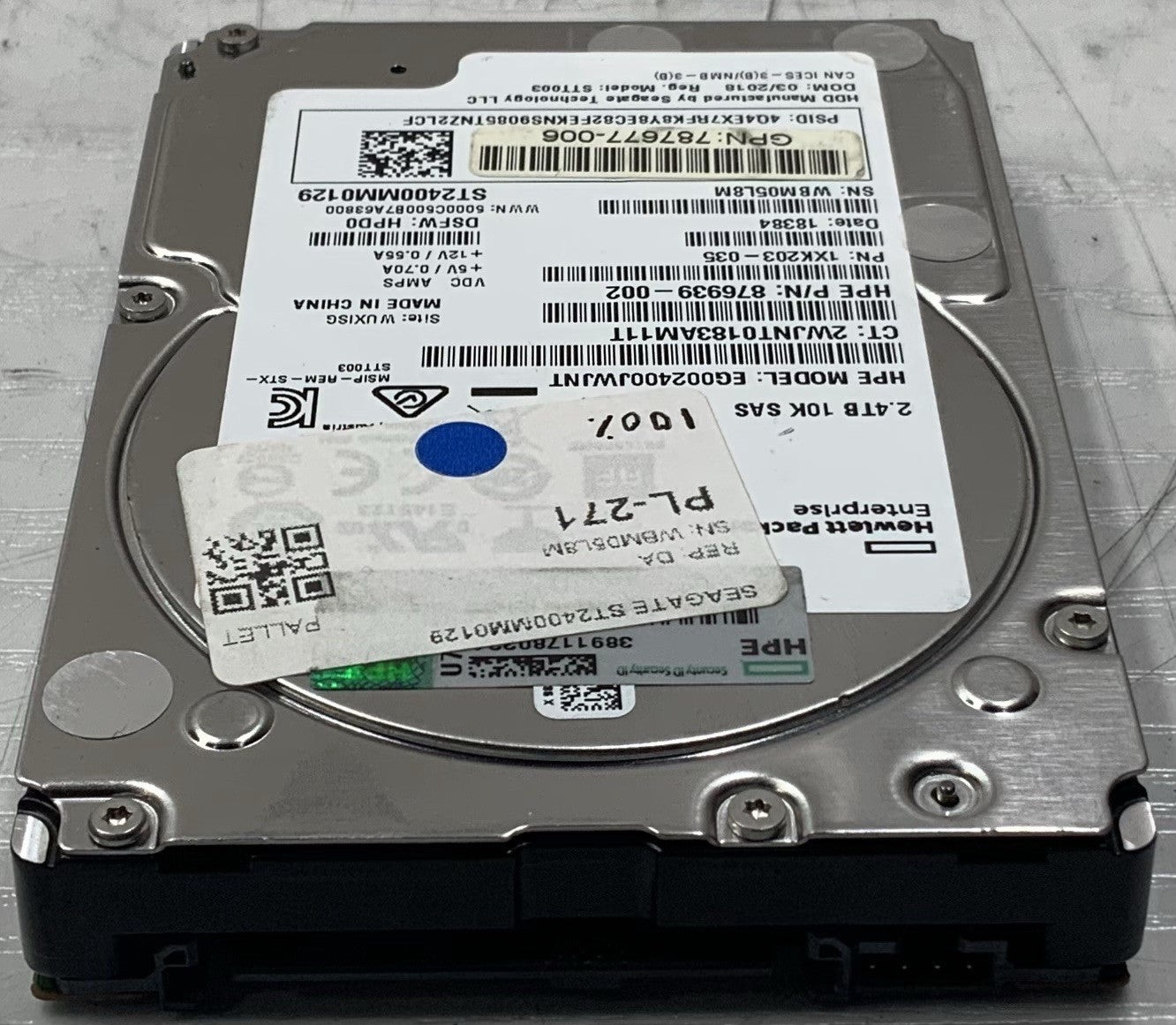 HPE 2.4TB 10K SAS 12Gb Enterprise 2.5” HDD 876939-002 | 787677-006 (100%)