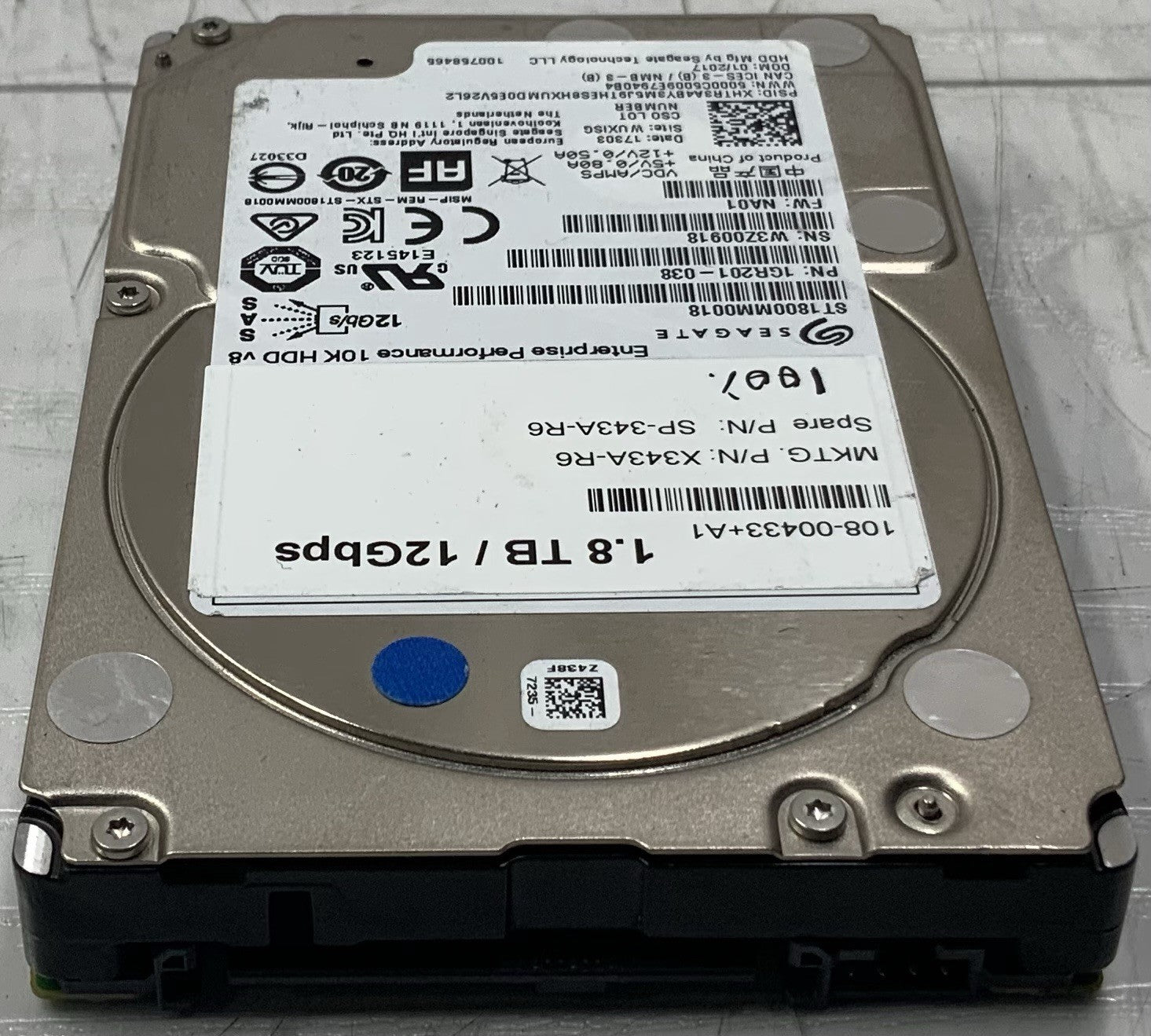 Lot of 6 Seagate ST1800MM0018 1.8TB 10K SAS 2.5" 12Gbps Server Hard Drives 100%2