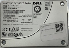 Dell R3J3Y 1.6TB Intel SSD DC S3520 Enterprise SATA 6Gb/s 2.5