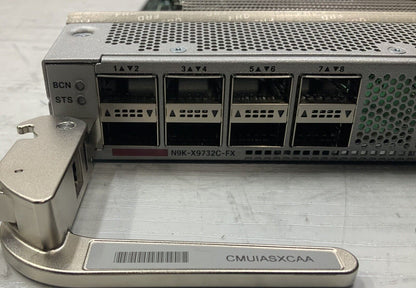 Cisco Nexus N9K-X9732C-FX V01 32-Port Line Card CMUIASXCAA 800-47866-01