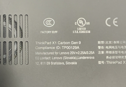Lenovo ThinkPad X1 Carbon Gen 9 14" i7-1165G7 2.80GHz 16GB 1TB NVMe | Win 10 Pro