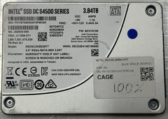 SSDSC2KB038T7 Intel DC S4500 Series 3.84TB 6G SATA 2.5'' SFF SSD - 100% Health