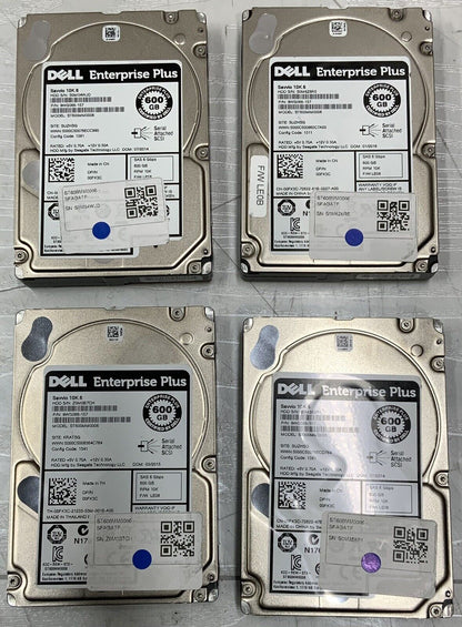 LOT OF 10 Dell Enterprise Plus Seagate 600GB SAS 600GB 6Gbps 2.5" HDD 9WG066-157