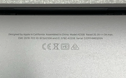 Apple MacBook Pro 13.3" M1 CPU 512GB SSD 16GB RAM Space Gray | MYDA2LL/A, A2338