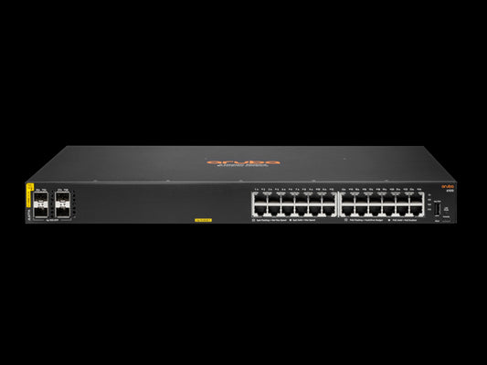 HPE - Switching JL677A-ABA Aruba 6100 24G Class4 PoE 4SFP Plus 370W Ethernet Switches Networking JL677A#ABA product image