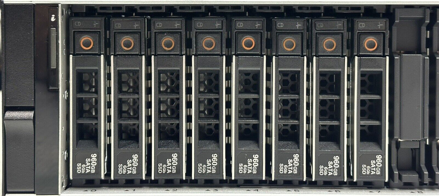 Dell Poweredge R740XD  2 x 2.1Ghz 22 Core Intel Xeon Gold 6152 - 384GB Memory  8x 960 GB SSD 2x 300 GB OS