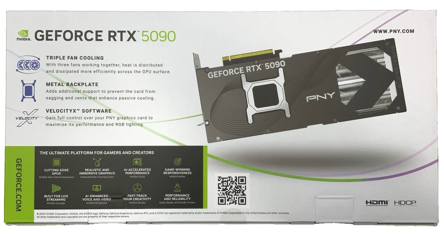 PNY GeForce RTX 5090 (Stealth Mode) 32GB GPU | VCG509032TFXPB1