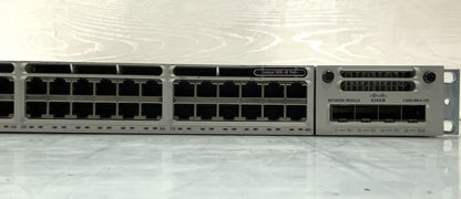 Cisco C3850 48-Port GbE RJ45 SFP PoE+ Switch | WS-C3850-48P-L, C3850-NM-4-10G